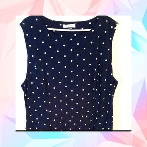 🌞 Charter Club,  Blue and White Dotted Dress.